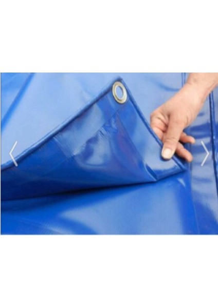 1100 Kalite Polyester Kalın Branda Su Geçirmez 650 gr Mavi 3 x 14