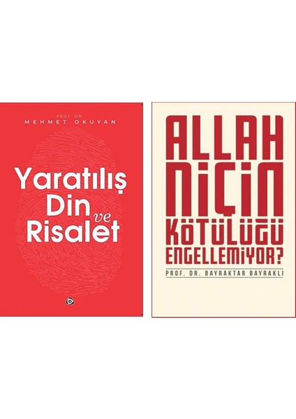 Yaratılış Din ve Risalet - Allah Niçin Kötülüğü Engellemiyor? - 2 Kitap Set