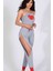 Özel Tasarım Dantel Kalp Tasarımlı Pijama Takım Gri 5