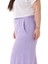 Büyük Beden Nervür Dikişli Cepli Fermuarlı Bol Paça Keten Lila Pantolon 4