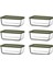 Cube 1170 cc Büyük Saklama Kabı Yeşil Kapak 6'lı Set 1