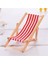 6xwooden Lounge Sandalyesi Kırmızı Beyaz Çizgili 1/12 Dollhouse Minyatür Mobilya 6 Pc (Yurt Dışından) 4