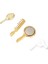3x1/12 Dollhouse Minyatür Banyo Mobilyaları Accs Comb Saç Kurutucu Seti Altın 3 Pcs (Yurt Dışından) 1