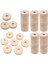 35MM Dekorasyon Yuvarlak Oyuncak Arabalar Için 50 Pcs Bitmemiş Ahşap Tekerlekler (Yurt Dışından) 1