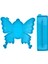 Kelebek Silikon Fotoğraf Çerçeve Kalıp Diy Epoksi Reçine Araç Tool Mavi 1