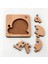 Eğitici Puzzle 4mm Plywood Ahşap Boyanabilir Çocuklar Için - Hayvanlar Serisi -Kirpi Boya Setli 3