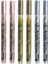 3 Renk Akrilik Seti 6 Metal Çeşitli Renk 6pcs+Gül Altın 1