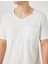Basic Tişört V Yaka Cep Detaylı Kısa Kollu 5