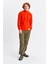 Unisex Turuncu Keep On The Road Nakışlı Dik Yaka Yarım Fermuarlı Oversize Polar 5