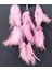 Pembe Kuş Tüylü Dream Catcher El Yapımı Rüya Kapanı Duvar Süsü 4