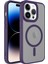 Apple Iphone 14 Pro Max Kılıf Magesafeli Silikon Kenarlı Buzlu Sert Flet Kapak 1