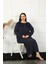 Big Uzun Kol Dantelli Lacivert Anne Gecelik 1355 2