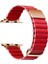 Apple Watch 40 mm Için Bakla Desenli Mıknatıslı Suni Deri Kordon-Kayış 1
