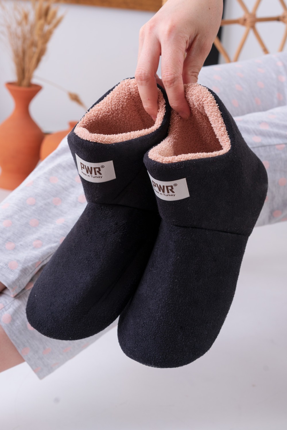 Slipcat Unisex Içi Yünlü Ev Pandufu Ev Botu Ev Ayakkabısı görsel 3