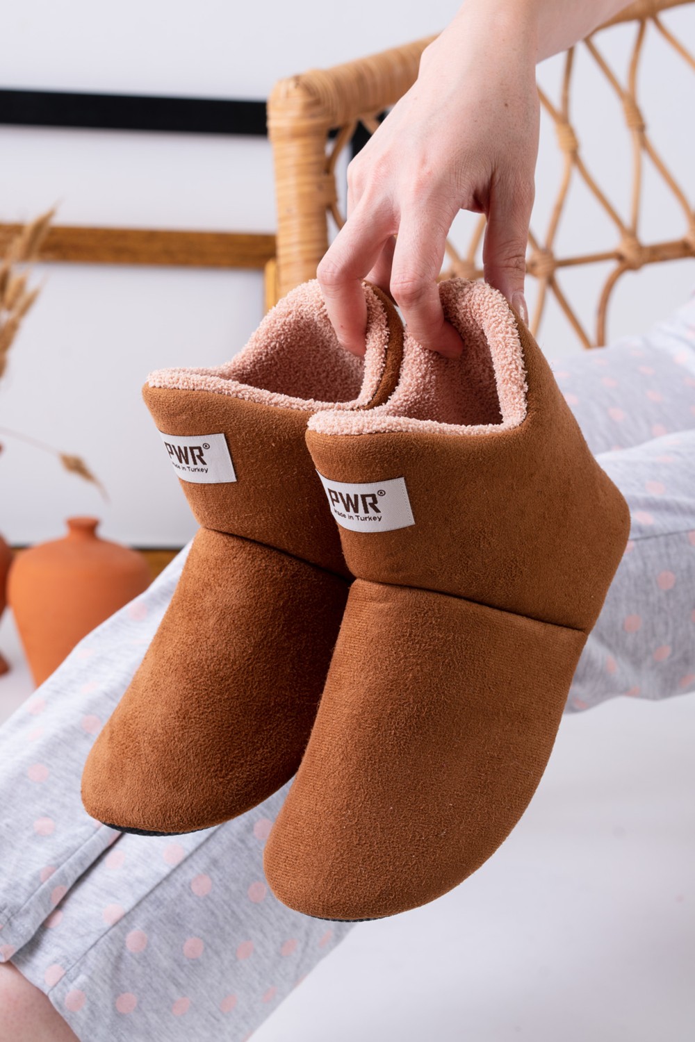 Slipcat Unisex Içi Yünlü Ev Pandufu Ev Botu Ev Ayakkabısı görsel 5