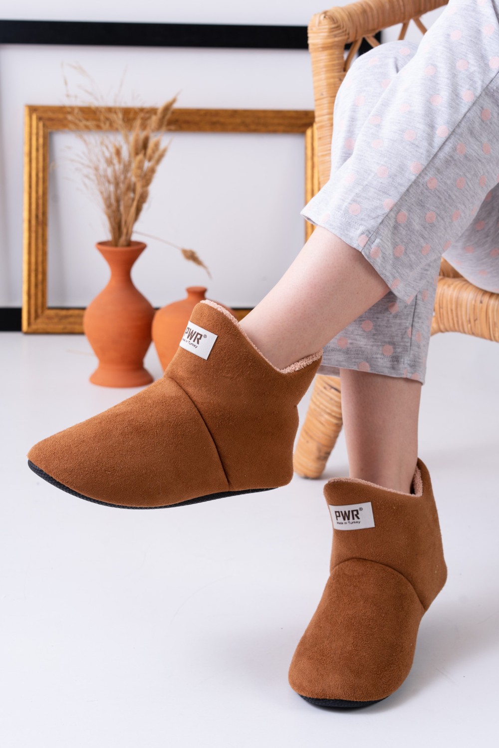 Slipcat Unisex Içi Yünlü Ev Pandufu Ev Botu Ev Ayakkabısı görsel 6