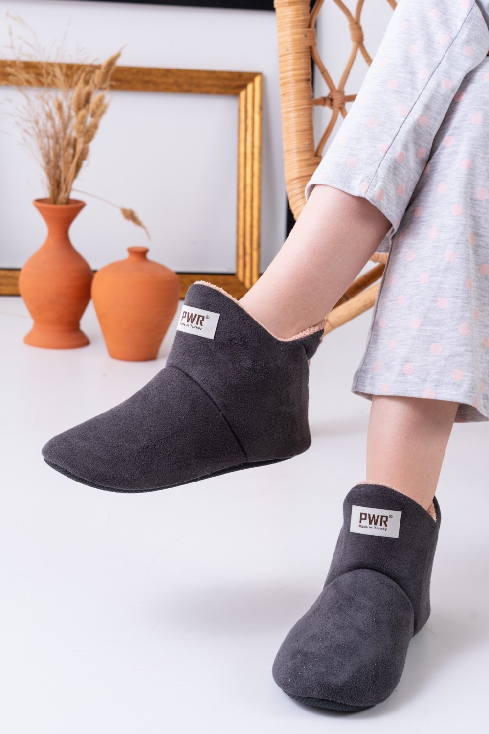 Slipcat Unisex Içi Yünlü Ev Pandufu Ev Botu Ev Ayakkabısı görsel 2