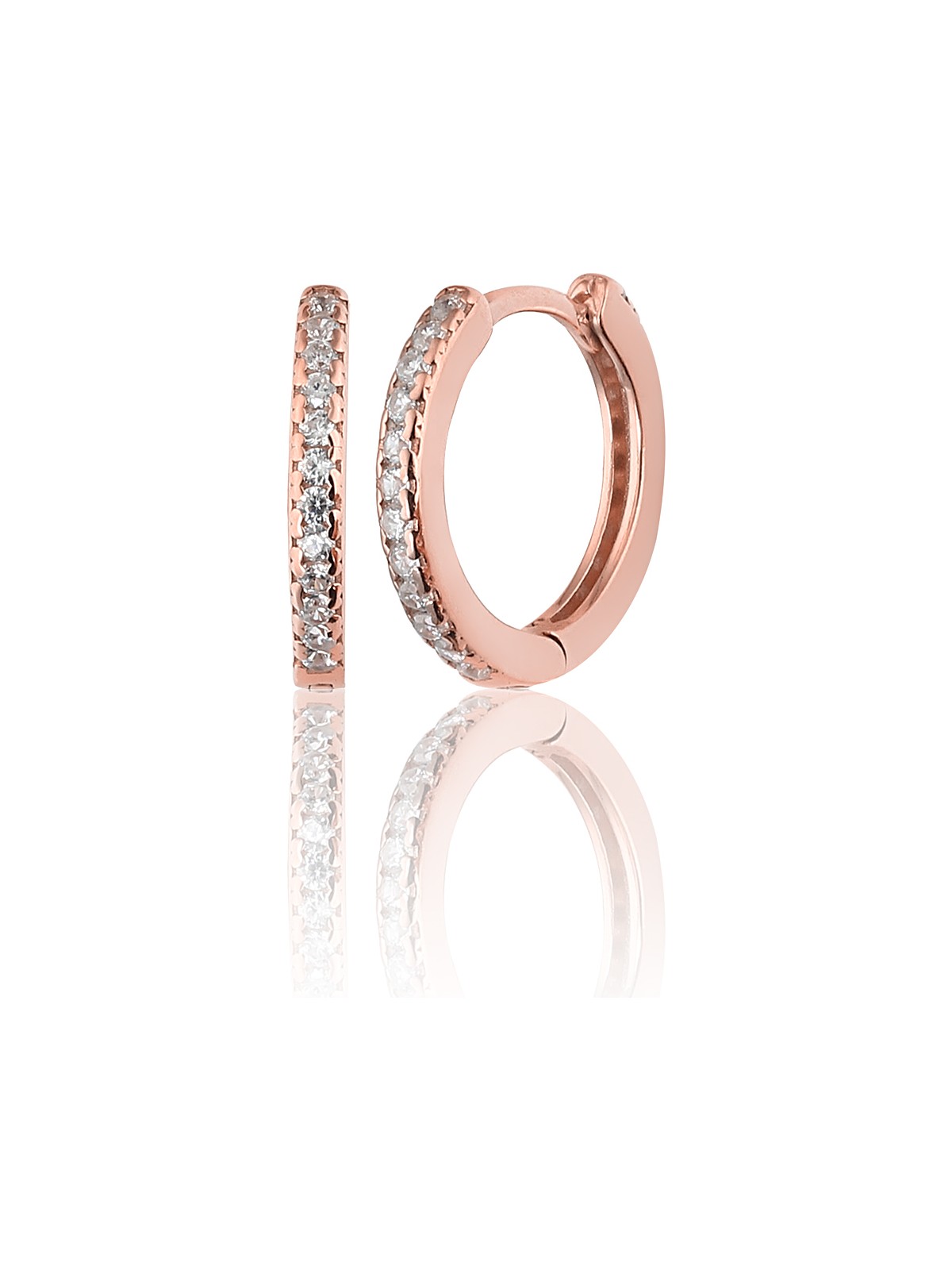 Zanaat Silver 925 Ayar Gümüş 14K Altın Kaplama Halka Küpe 12 mm - Görsel 4