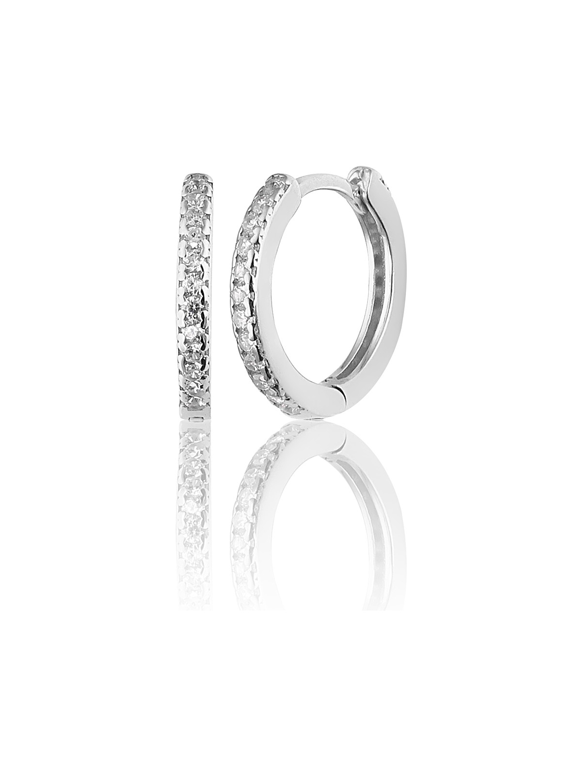 Zanaat Silver 925 Ayar Gümüş 14K Altın Kaplama Halka Küpe 12 mm - Görsel 5