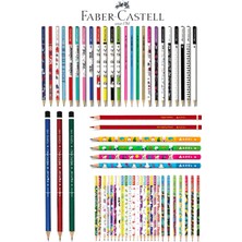 Faber-Castell Kaliteli Karışık 12'li Kurşun Kalem Faber+Adel+Bic+Fatih