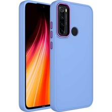 Kzy Xiaomi Redmi Note 8 Kapak Renkli Metal Kamera Çerçeveli First Class Içi Kadife Lasnman Kılıf - Lila