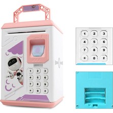 Keyfim Shop Dekoratif Şifreli Parmak Izi Butonlu Kumbara