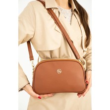 Lifonbag Kadın Yumuşak Deri 5 Bölmeli Uzun Çapraz Askılı Orta Boy Kullanışlı Omuz Çantası