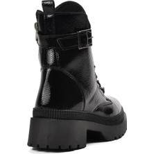 Park Moda K5121 Siyah Kırışık Rugan Kadın Bot