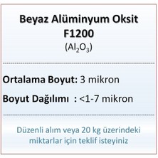 Alüminyum Oksit F1200 - AL2O3 - 3 Mikron - 500 Gram