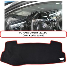 A-3DKORUMA Toyota Corolla (2012+)  Torpido Koruması / Halısı / Örtüsü / Kılıfı