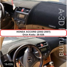 A-3DKORUMA Honda Accord (2002-2007) Torpido  Koruma Kılıfı / 3d Koruyucu Halı / Örtü