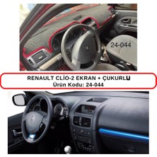 A-3DKORUMA Renault Clio Iı (2) Ekran + Çukurlu Torpido  Koruma Kılıfı / 3d Koruyucu Halı / Örtü