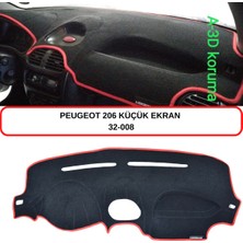 A-3DKORUMA Peugeot 206 Küçük Ekran Torpido Koruma Kılıfı 3d Koruyucu Halı Örtü