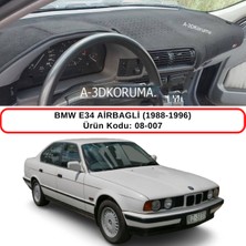A-3DKORUMA Bmw E34 Airbagli (1988-1996) Torpido Koruması / Halısı / Örtüsü / Kılıfı