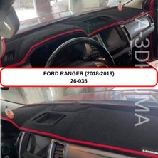 A-3DKORUMA Ford Ranger (2018-2019) - Çukurlu - Torpido  Koruması / Halısı / Örtüsü