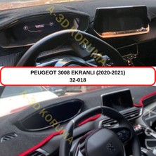 A-3DKORUMA Peugeot 3008 (2020+) Ekranlı Torpido  Koruması / Halısı / Örtüsü