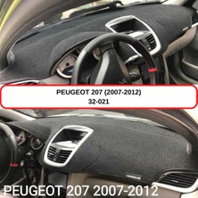 A-3DKORUMA Peugeot 207 (2007-2012) Torpido Koruma Kılıfı 3d Koruyucu Halı Örtü