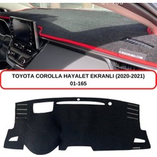 A-3DKORUMA Toyota Corolla Hayalet Ekranlı (2019+) Torpido Koruma Kılıfı 3d Koruyucu Halı Örtü