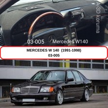 A-3DKORUMA Mercedes -Benz W140 (1991-1998) Torpido Koruma Kılıfı 3d Koruyucu Halı Örtü