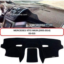 A-3DKORUMA Torpido Koruma Kılıfı 3d Koruyucu Halı Örtü Mercedes -Benz Vito W639 Raflı (2003-2014)