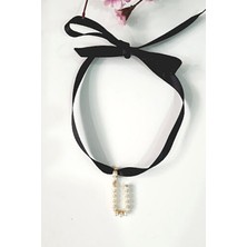 Petek Aksesuar U Harf Tarz Incili Kurdela Choker Kolye