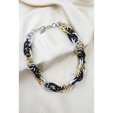 Petek Aksesuar Kadın Tarz 3 Renk Zincir Kolye