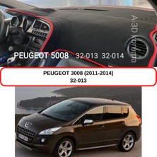 A-3DKORUMA Peugeot 3008 (2011-2014) Torpido Koruma Kılıfı 3d Koruyucu Halı Örtü