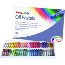 Pentel Arts 50 Renk Yağlı Pastel Boya Seti Karton Kutuda Sanatsal Kullanım İçin