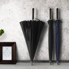 Qiqi Store Güçlü Rüzgar Geçirmez Uzun Saplı Şemsiye (Yurt Dışından)