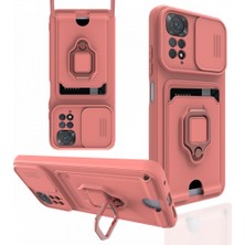 Tech Gross Techgross Xiaomi Redmi Note 11 Kılıf Zuma Kartvizitli Yüzüklü Silikon - Pembe