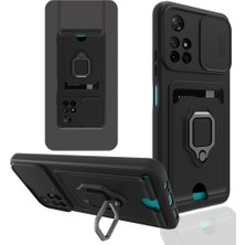 Tech Gross Techgross Xiaomi Redmi Note 11T Kılıf Zuma Kartvizitli Yüzüklü Silikon - Siyah