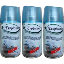 Tropicana Air Freshener Oda Kokusu Soft Yumuşak  Bahar Çiçekleri  Otomatik Makina Yedek Parfüm Spreyi 260 ml x 3 Adet