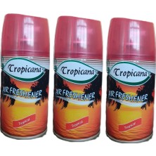 Tropicana Air Freshener Oda Kokusu Bahar Kokuları Tropical Otomatik Makina Yedek Parfüm Spreyi 260 ml x 3 Adet