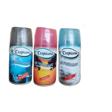 Tropicana Air Freshener Oda Kokusu Anti Tobacco + Tropikal + Soft  Otomatik Makina Yedek Parfüm Spreyi 260 ml x 3 Adet